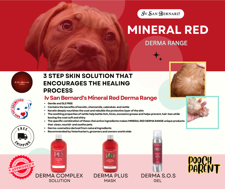 Mineral Red Bundle 10% off Derma Complex Cleanser, Derma Mask Conditioner & S.O.S Gel - Ultimate Pooch Parent
